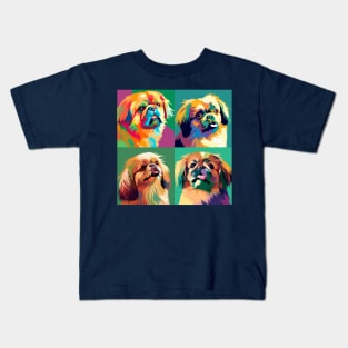 Tibetan Spaniel Pop Art - Dog Lover Gifts Kids T-Shirt